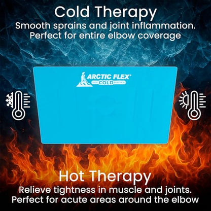 Vive Compression Elbow Ice Pack Wrap w/Inflatable Pump - Pain Relief for Fractures, Tendonitis, Tennis Elbow & Post Surgery Recovery - Adjustable Hot & Cold Therapy Brace - Arctic Flex Gel Technology - style: Compression Ice Pack