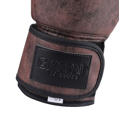 Boxing Gloves,Training Gloves for Child,Adults Boxing Training,Kickboxing, Muay Thai, MMA PU Leather - color: Coffee, size: 8oz