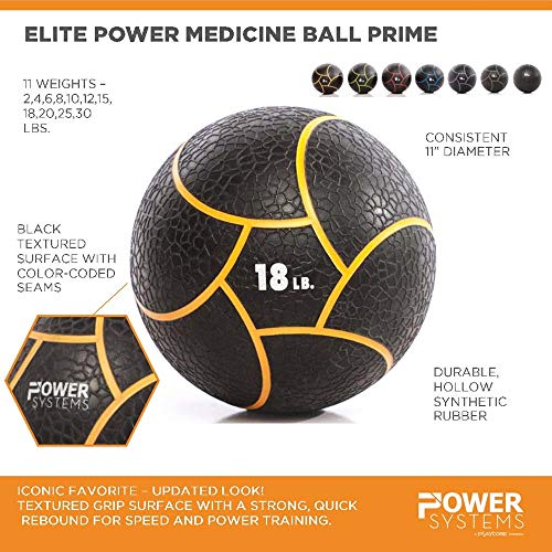 Power Systems Elite Power Med Ball Prime - color: Red, size: 25 Pounds