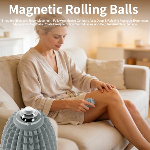 Vibrating Massage Ball for Full Body Relaxation, Silicone Trigger Point Massager Ball for Back, Neck, Foot, Muscle Recovery, Portable Rechargeable Massage Roller, 3 Vibration Modes (Grey) - color: Grey
