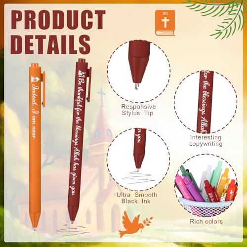 Gersoniel 60 Pcs Eid Mubarak Pens Bulk Ramadan Gifts Mubarak Muslim Ballpoint Pens Eid Islamic Party Favors Novelty Muslim Gifts Islamic Goody Bag Stuffers