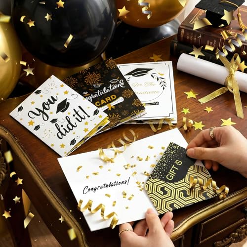 AmazingSpark 4 Set Mini Graduation Gift Card Book Class of 2026 Money Holder Envelope Booklet for Cash Congrats Grad Surprise Money Card Sleeve Book Graduate Party Gift for Senior College University - style: Graduation