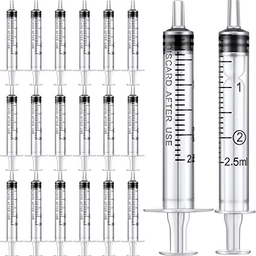 Frienda 20 Packs Syringes Without Needles,2.5 Ml | Large Plastic Measuring Tools for Food, Horse Care, Lab Dispensing, Graduated Markings, Reusable Multipurpose Applicators - size: 2.5 ml