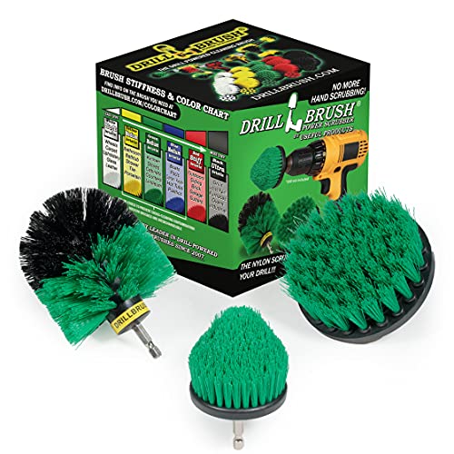 Drill Powered Oven Cleaner - Stove Top Cleaner Brushes - Sink & Countertop | Kitchen Cleaning Supplies - Kitchen Power Scrubbing Brushes - Accessories for a Clean Home - Fridge Nylon Scrubbing Brush - color: Green