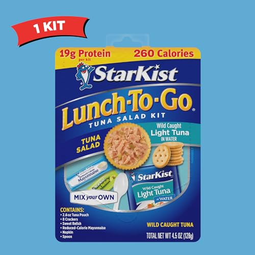 StarKist Lunch-To-Go Mix Your Own Tuna Salad, Chunk Light Tuna Pouch, 4.5 Ounce Kit, (Pack of 5) - size: 4.5 Ounce (Pack of 5)