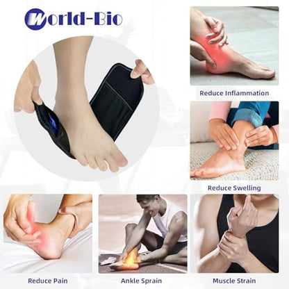 Ankle Ice Pack Wrap for Foot Pain Relief - Ankle Ice Packs for Injuries Reusable Gel Ice Pack for Sprains, Muscle Pain, Bruises - Foot Ice Pack Wrap for Wrist, Knee, Elbow, Achilles Tendon, Shin - style: foot & ankle