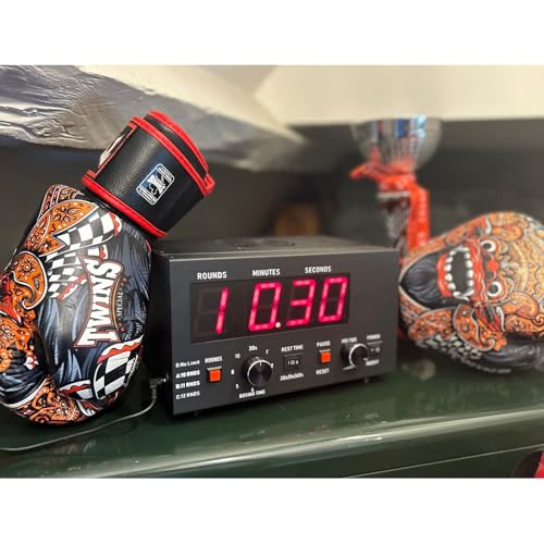 Classic Boxing Interval Timer, Professional Boxing Timer with Buzzer - 1-12 Challenge Round Timer, 30S-10min Workout & 0/30/60S Rest Time for Home Gym,Blue - color: Blue