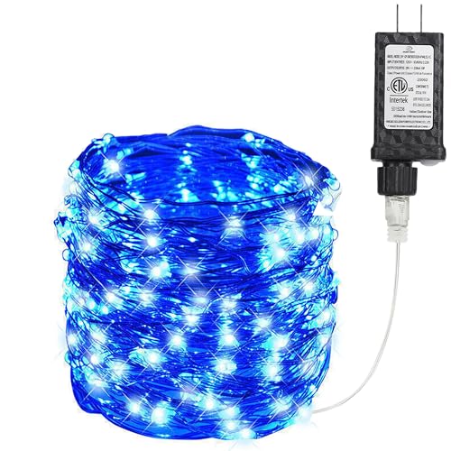 Joomer Fairy String Lights 33FT 100LED Plug in Fairy Lights Indoor, Blue - color: Blue, size: 100led