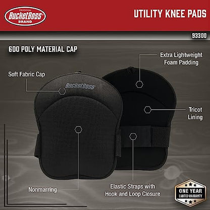 Bucket Boss Utility Knee Pads in Black, 93300