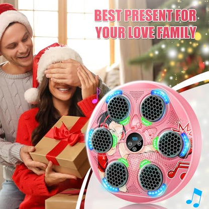 Music Boxing Machine for Kids and Teens Adults, Trainer Equipment with Gloves, Wall-Mounted Boxing Music Workout Machine, LED Electronic Focus Training for Home,Office, Gym - style: Target