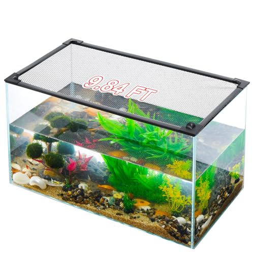 Uross Fish Tank Lid Magnetic Aquarium Lid Tank Hood top Cover Anti-Jumping Net Cover Mesh to Protect Fish Jumping Out of
