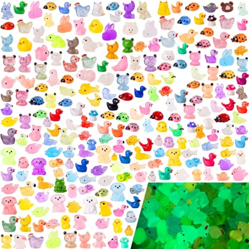 400 pcs Mini Resin Animals Many Styles Variety Tiny Animals Figures Miniature Little Small Animal Figurines Bulk for Micro Fairy Garden Landscape Accessories Hide Crafts Decor Aquarium - color: Animals-400p
