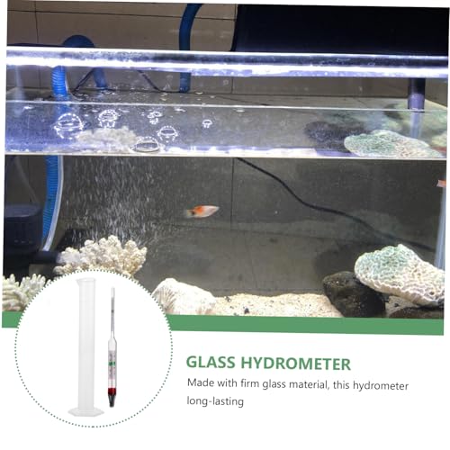 1set Hydrometer Tester with Graduated Cylinder for Accurate Sea Water Measurement for Aquariums and Seafood Tanks