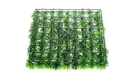 CNZ Aquarium Decor Fish Tank Decoration Ornament Artificial Plastic Plant 10" x 10" Green Mat, 3-Pack