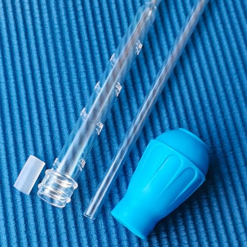 Waste for Fish Tank Multifunction Dropper Pipette Water Transfer Long Acrylic Marine Fish Feeding Tool Aquarium - color: Blue, size: A