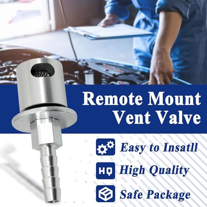 2Pcs Remote Mount Vent Valve for Fuel Tanks, Tank Vent Line Replacement Part, 5/16'' Barb Size, Detachable - color: 2 Pack