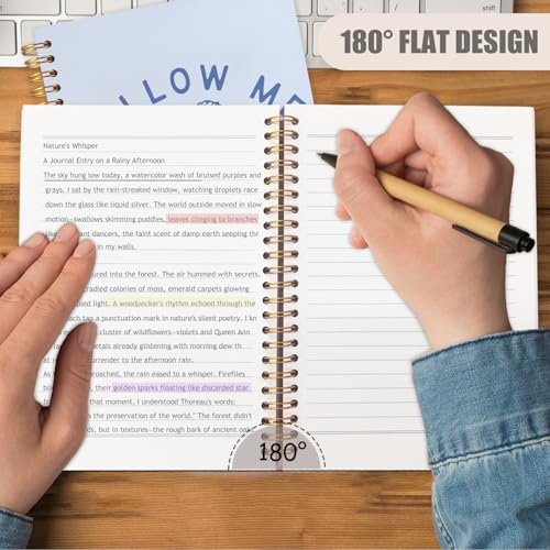 WUCHJ Blue and Yellow Retro Fish Christian Notebook, Matthew 4:19 Bible Verse Journal, Religious Scripture Spiral Notebook Journal for Note Taking, Christian Faith Based Gifts for Women Men, 5.5x8.3 Inch - color: blue fish follow me