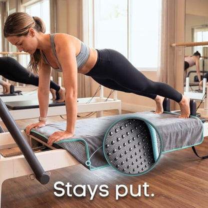 Pilates Towel Non Slip – Microfiber Yoga Mat Towel for Hot Pilates, Reformer & Floor Workouts, Sweat Absorbent, Quick Dry Gym & Workout Towel