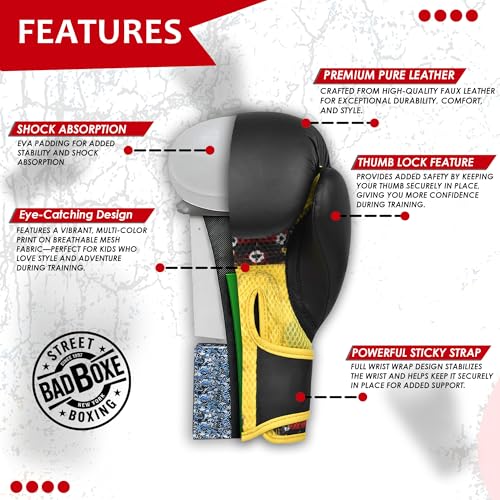 Boxing Gloves 6oz | Boxing Gloves for Kickboxing Muay Thai MMA | Bag Gloves for Punching Bag - color: Monkey Bl