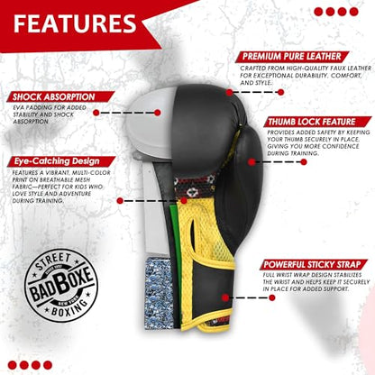 Boxing Gloves 6oz | Boxing Gloves for Kickboxing Muay Thai MMA | Bag Gloves for Punching Bag - color: Monkey Bl