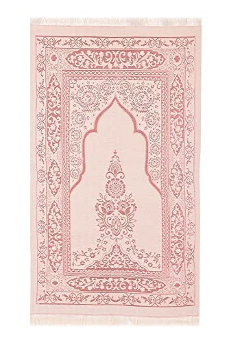 Muslim Prayer Rug, Yaseen Surah Pocket-Size Book & Prayer Beads Set, Perfect Islamic Gift I Mawlid Gift I Suitable for Men, Women | Islamic Ramadan Eid Gifts, (1 Sets, Pink) - size: 1 Sets