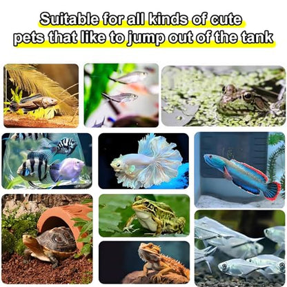 Fish Tank Lid Mesh Screen Netting, Mesh to Protect Jumping Out of Fish Tank, Adjustable Size for Aquarium Screen Top Cover - size: 30x18cm/11.81x7.09"
