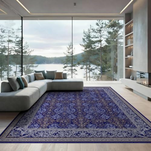 9'x12' Blue Sapphire Islamic Prayer Traditional Washable Area Rug - color: Blue/Pattern 23, size: 9' x 12' (Rectangular)