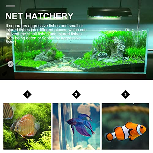 Hemobllo Fish Net Segregation Board for Aquarium Large Size Fry Box Grid Divider Plate Clamp- 2 Pieces Set