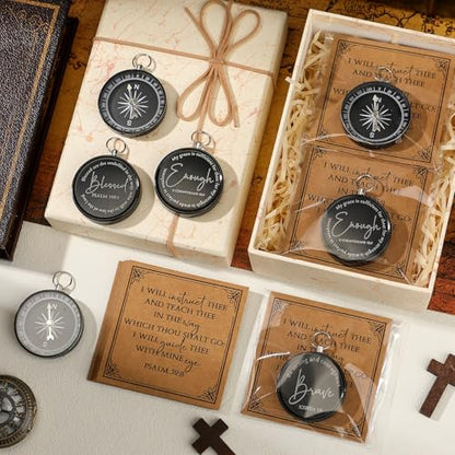 Kingdder 36 Sets Christian Compass Bulk Religious Gifts - color: Black