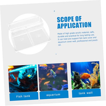TOYANDONA 4pcs Sturdy Aquarium Lid Holders Easy to Install Fish Tank Cover Bracket for Tanks Acrylic Support Racks for Aquariums