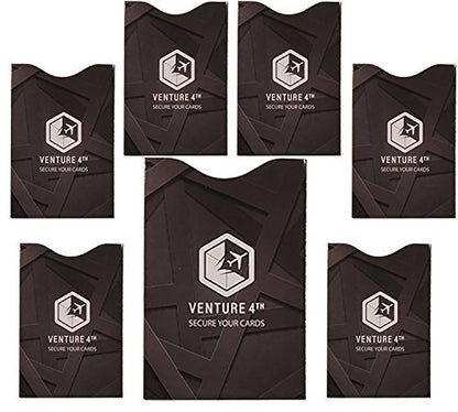 VENTURE 4TH Travel Money Belt with 7 RFID Sleeves - Brown - color: Brown