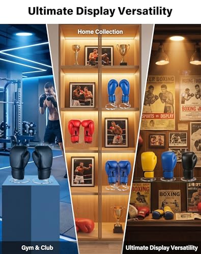 Clear Boxing Glove Stand, Boxing Glove Display Stand, Vertical Baseball Glove Display Stand(1 PACK) - color: 1 PACK