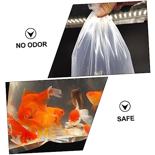 Holibanna 50Pcs Leakproof Plastic Fish Transport Bags Thicken Aquarium Packing Bags for Safe Shipping Oxygenated Fish Packing