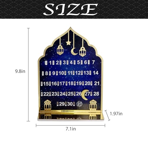 Ramadan Advent Calendar Ramadan Countdown Calendar Mubarak Islamic centerpieces decorations for Table Office Home Eid Advent Days Gift