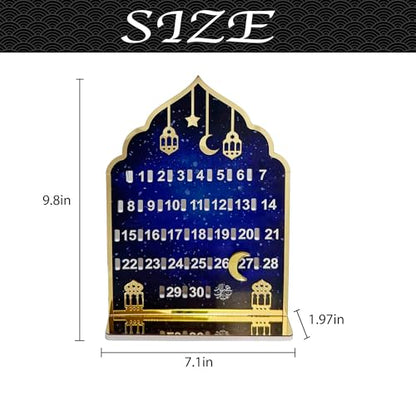 Ramadan Advent Calendar Ramadan Countdown Calendar Mubarak Islamic centerpieces decorations for Table Office Home Eid Advent Days Gift
