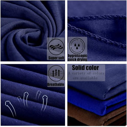 ZRQ 1 Pieces Navy Blue Stretch Hijab Extra Long Solid Color African Shawl Hair Scarfs Jersey Turban Fashion Head Scarf Soft Head Wraps for Black Women - color: Navy Blue