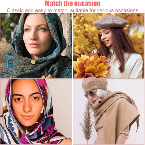 7pcs Hijab Magnetic Pins, 2 Shapes Pinless Strong Hijab Magnets for Clothing Multi-Purpose Scarf Magnetic Pin Shawl Clasp Brooch Small Convenient Magnetic Clips for Scarves, Women Girls