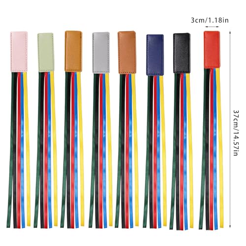 2 Pcs Creative Bookmarks Ribbon Page Markers Reading Bible Bible PU Leather Ribbon Page Holders