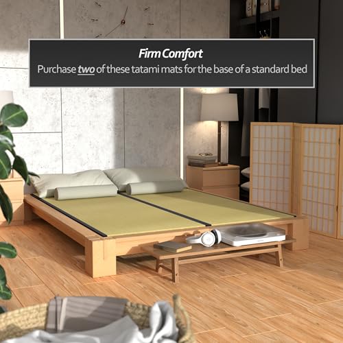Red Lantern Half California King Tatami Mat - size: California King (36 in x 84 in)