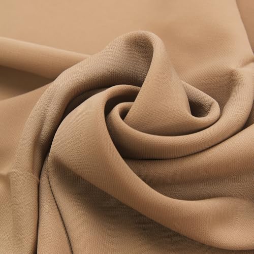 Women’s Chiffon Hijab Scarf - Heavyweight Solid Color Shawl & Wrap, Soft Breathable Headwrap for All Seasons - color: Mcgjxfs2604-camel