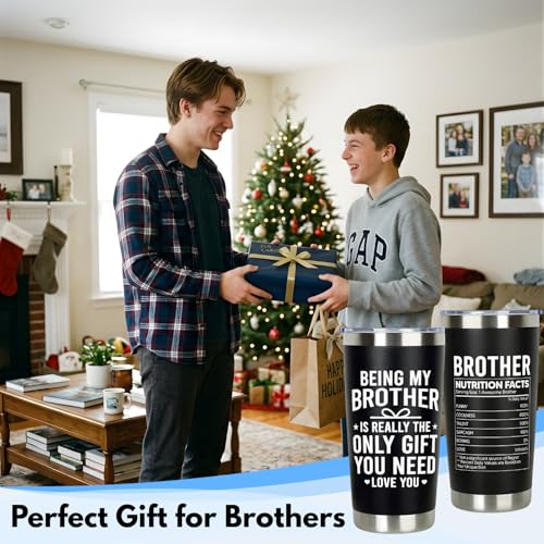 Gifts for Brothers Bros, Being My Brother Is Really The Only Gift You Need 20oz Tumbler, Older Little Siblings Big Brother Cup, Fathers Day Christmas Birthday Gifts for Brother Adult - color: Brother