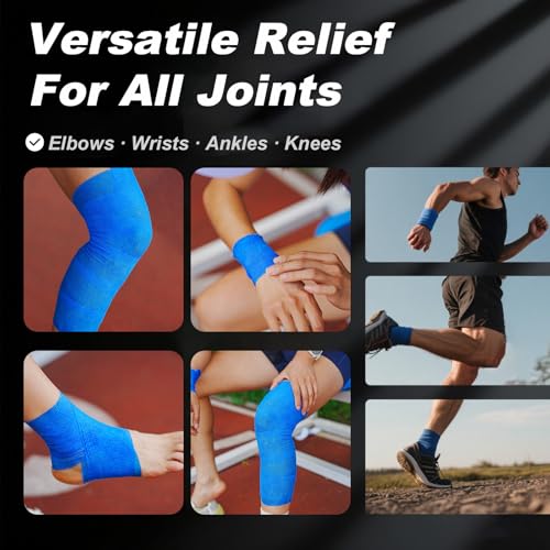4 Packs Ice Tape, Instant Cooling and Compression Tape for Athletes, No Refrigeration Needed, Self-Stick Bandage Wrap for Knee, Ankle, Wrist Pain & Swelling Relief (Beige) - color: Beige-4pack