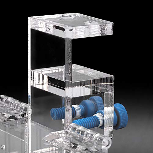 Aquarium Fish Tank Isolation Box Transparent Acrylic Multifunctional Adjustable Height for Open Fish Tanks or Fish Tanks with Pull Bar Size 10.5x10.5x10.5 cm Includes Bracket