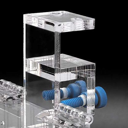 Aquarium Fish Tank Isolation Box Transparent Acrylic Multifunctional Adjustable Height for Open Fish Tanks or Fish Tanks with Pull Bar Size 10.5x10.5x10.5 cm Includes Bracket