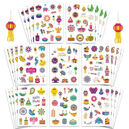 Diwali Stickers, 548 Pcs Diwali Crafts Stickers for Kids, Deepavali Sticker - style: Diwali