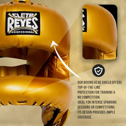 CLETO REYES Boxing Headgear with Face Bar for Men and Women, Protective Head Guard Face Saver, Sparring Fighting Sports - color: Classic Red