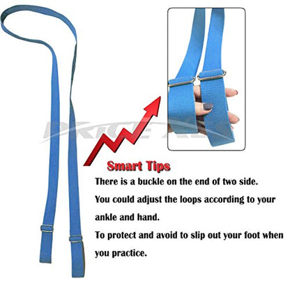 Adjustable Leg Stretcher Lengthen Ballet Stretch Band - Easy Install on Door Flexibility Stretching Leg Strap Great Cheer Dance Gymnastics Trainer Stretching Equipment Taekwondo Training - color: blue