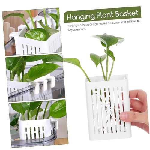 Happyyami 2pcs Aquarium Plant Holder Baskets Aquatic Plant Cup Cultivation Baskets Fish Tank Live Pot Easy to Install Wall Hanging Aquarium Supplies