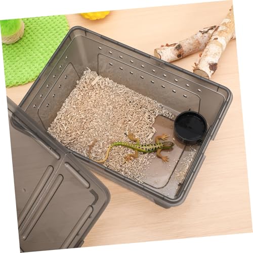Plastic Reptile Breeding Box Feeding Container Ventilated Terrarium for Turtles Snakes Geckos and Insects Pet Supply for Comfortable Habitat