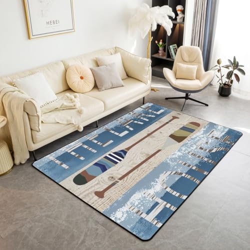 jejeloiu Lake Rules Welcome Area Rug Bedroom Living Room 3x5 - color: Multi 04, size: 3'3" x 5'